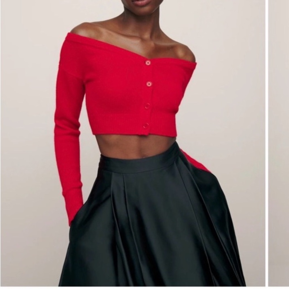 Reformation Vibrant Red Knit Sweater